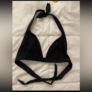 Patagonia women’s Small classic black bikini top surfing tie back halter swim